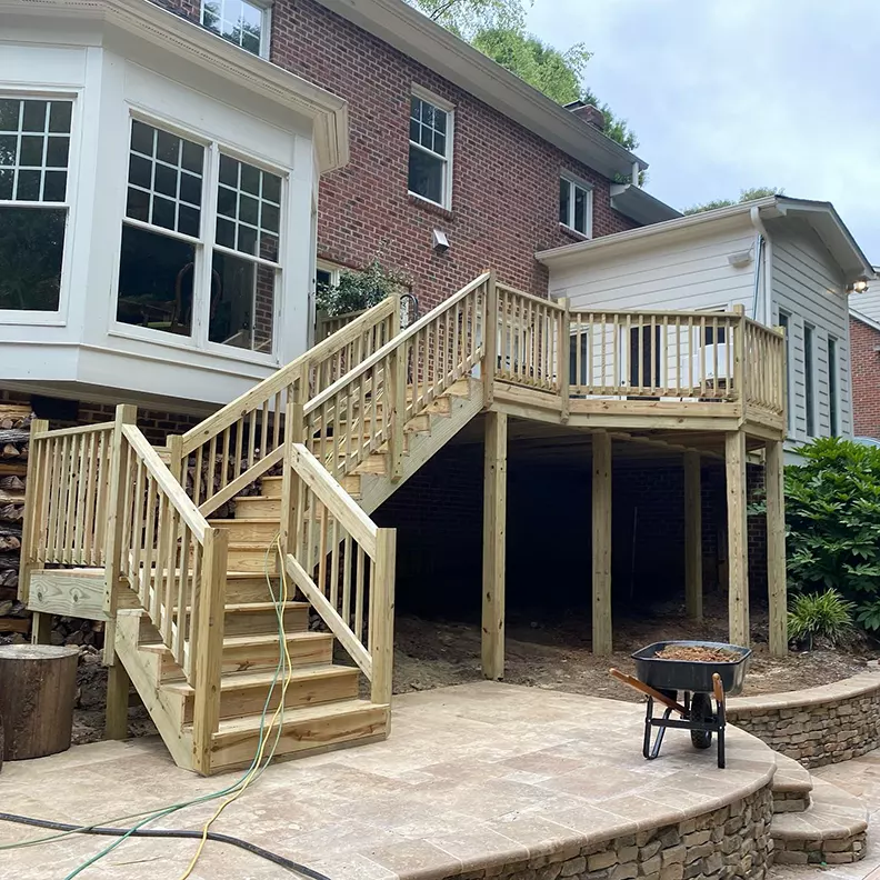 custom deck and deck stiars built in concord, nc