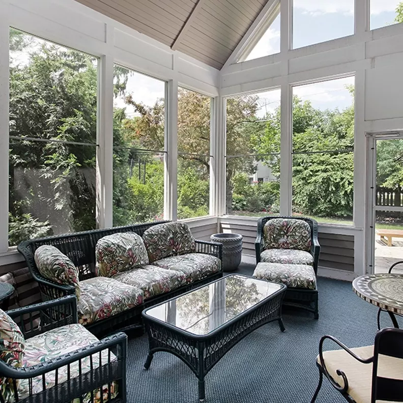 photo of a sunroom built by elite porches decks and more