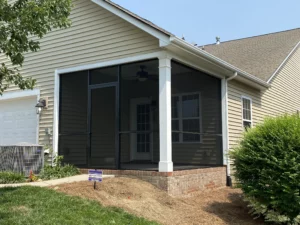 newly built screened in porch