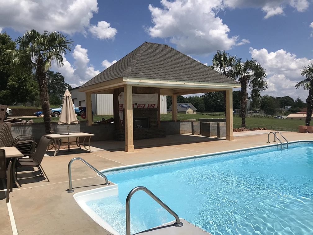 outdoor pool cabana